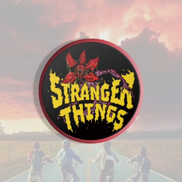 Stranger Things Anime tinplate brooch badge price for 5 pcs