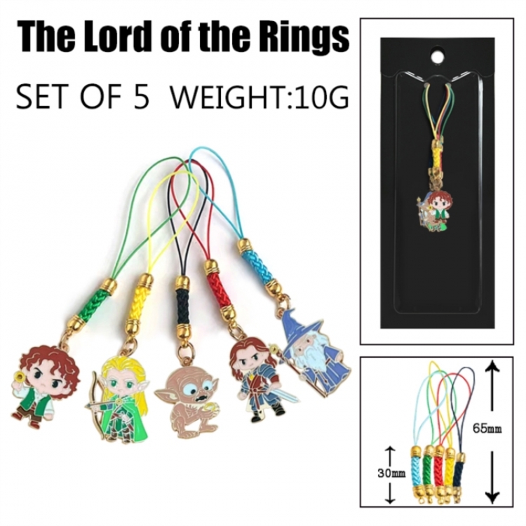 The Lord of the Rings Anime peripheral color drip alloy pendant set a set of 5
