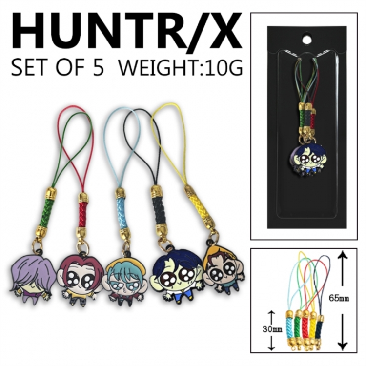 K-Pop:Demon Hunters Anime peripheral color drip alloy pendant set a set of 5