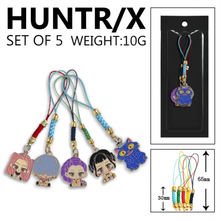 K-Pop:Demon Hunters Anime peripheral color drip alloy pendant set a set of 5