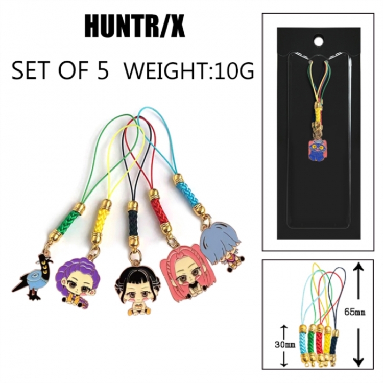 K-Pop:Demon Hunters Anime peripheral color drip alloy pendant set a set of 5