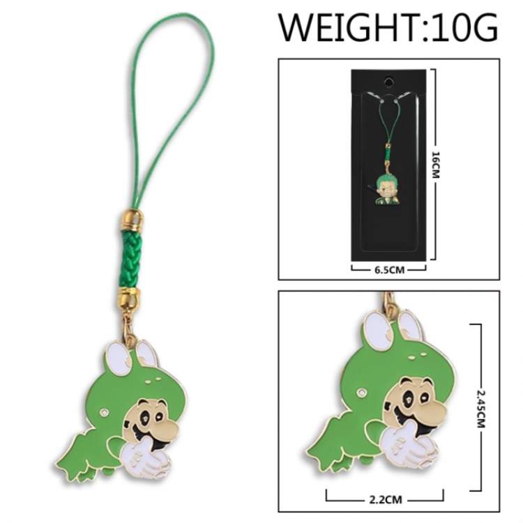 Super Mario Anime peripheral colorful drip oil alloy machine rope pendant price for 5 pcs