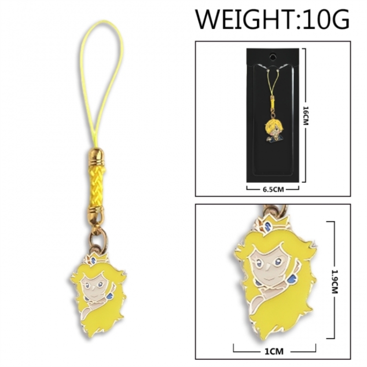 Super Mario Anime peripheral colorful drip oil alloy machine rope pendant price for 5 pcs