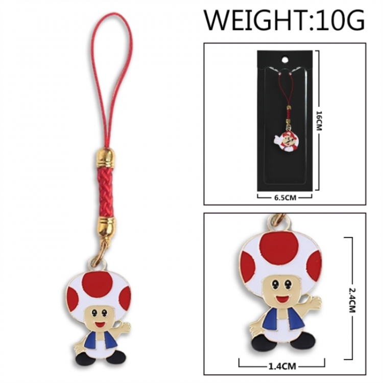 Super Mario Anime peripheral colorful drip oil alloy machine rope pendant price for 5 pcs