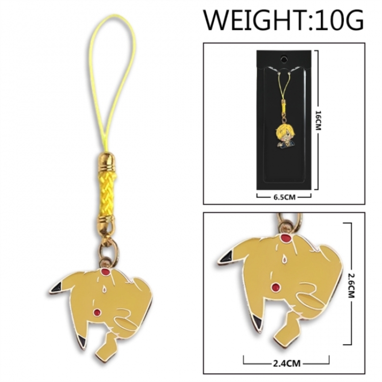 Pokemon Anime peripheral colorful drip oil alloy machine rope pendant price for 5 pcs