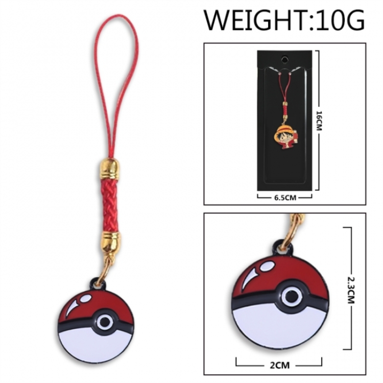 Pokemon Anime peripheral colorful drip oil alloy machine rope pendant price for 5 pcs
