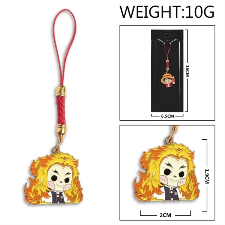 Demon Slayer Kimets Anime peripheral colorful drip oil alloy machine rope pendant price for 5 pcs