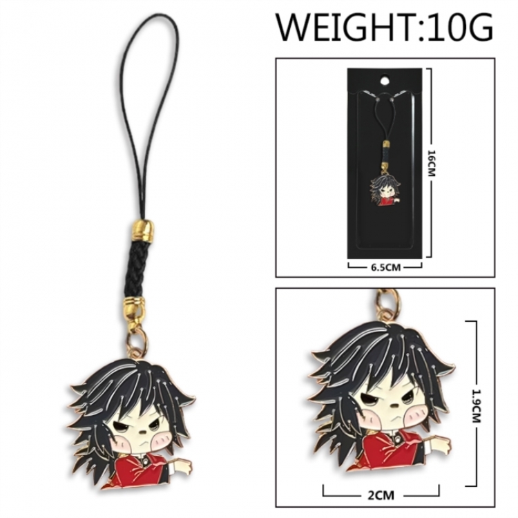 Demon Slayer Kimets Anime peripheral colorful drip oil alloy machine rope pendant price for 5 pcs
