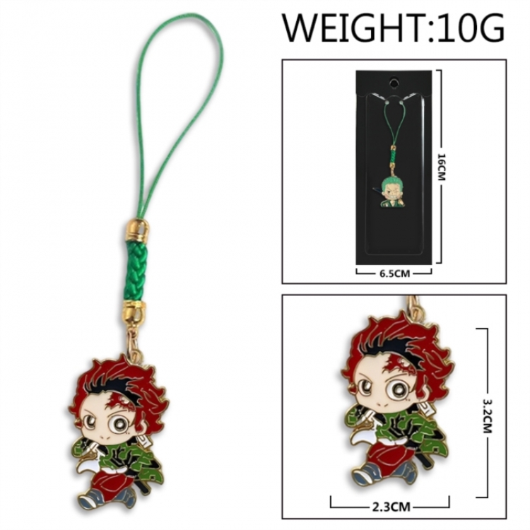 Demon Slayer Kimets Anime peripheral colorful drip oil alloy machine rope pendant price for 5 pcs