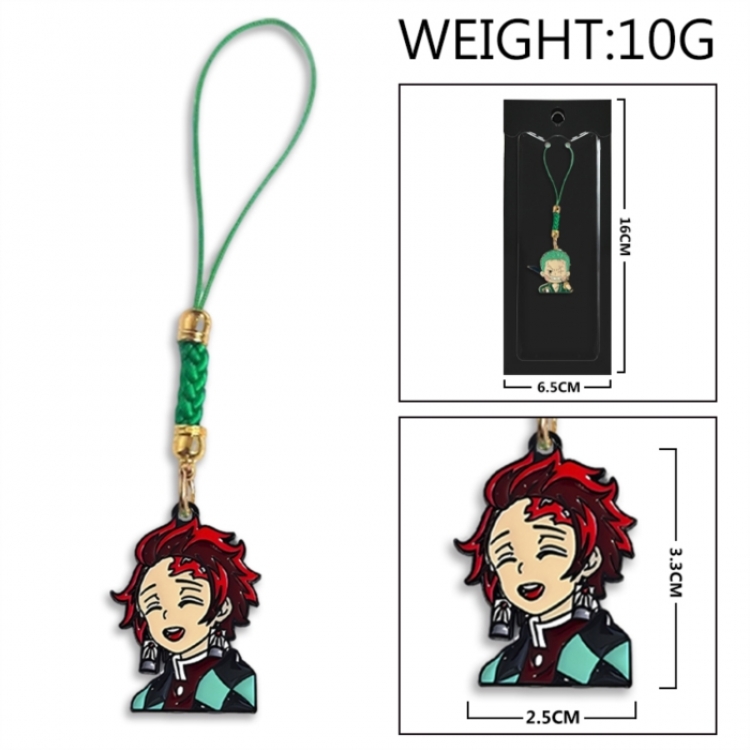 Demon Slayer Kimets Anime peripheral colorful drip oil alloy machine rope pendant price for 5 pcs