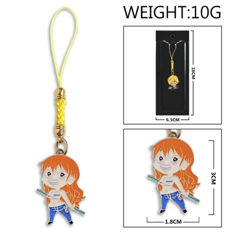 One Piece Anime peripheral colorful drip oil alloy machine rope pendant price for 5 pcs