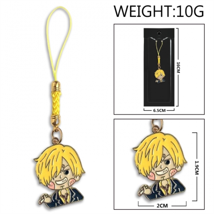 One Piece Anime peripheral colorful drip oil alloy machine rope pendant price for 5 pcs