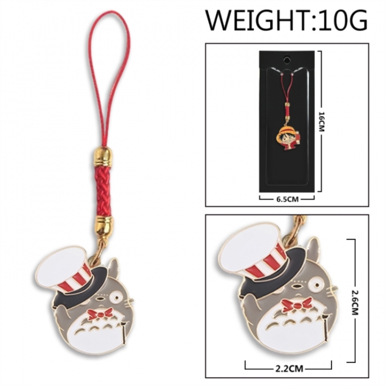 TOTORO Anime peripheral colorful drip oil alloy machine rope pendant price for 5 pcs