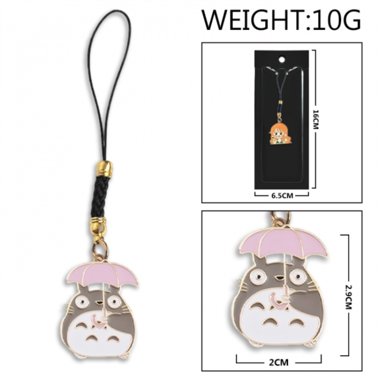 TOTORO Anime peripheral colorful drip oil alloy machine rope pendant price for 5 pcs