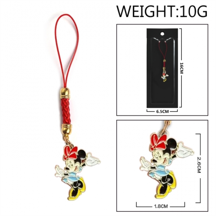 Mickey Anime peripheral colorful drip oil alloy machine rope pendant price for 5 pcs