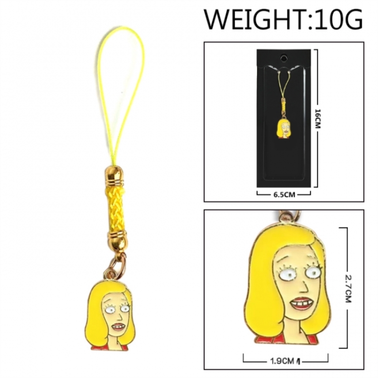 Rick and Morty Anime peripheral colorful drip oil alloy machine rope pendant price for 5 pcs