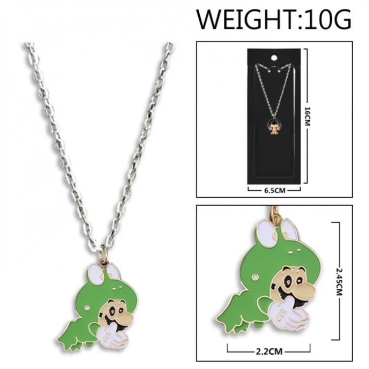 Super Mario Anime peripheral colorful drip oil alloy necklace price for 5 pcs