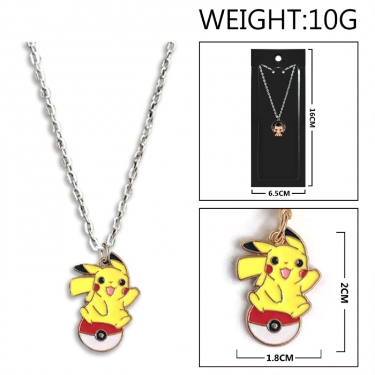 Pokemon Anime peripheral colorful drip oil alloy necklace price for 5 pcs