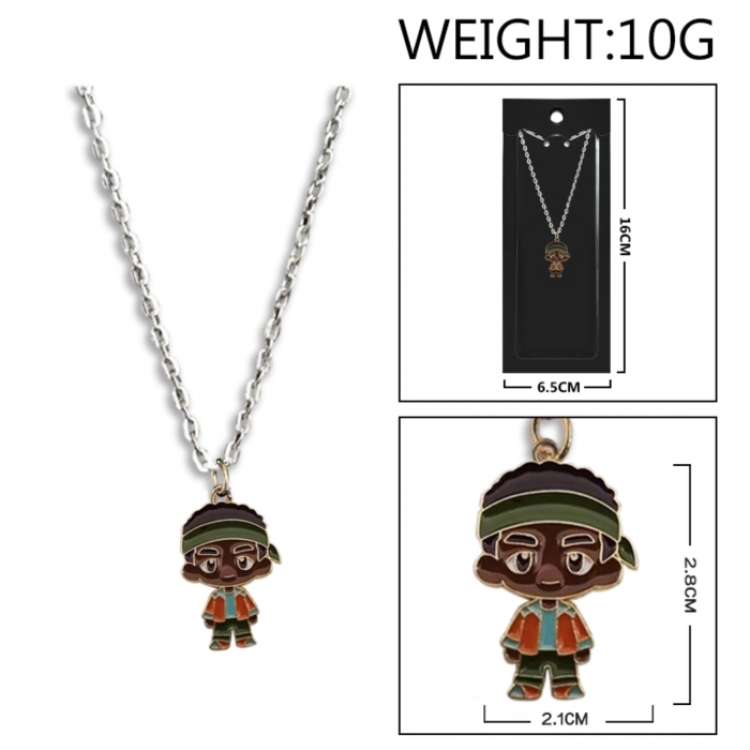 Stranger Things Anime peripheral colorful drip oil alloy necklace price for 5 pcs