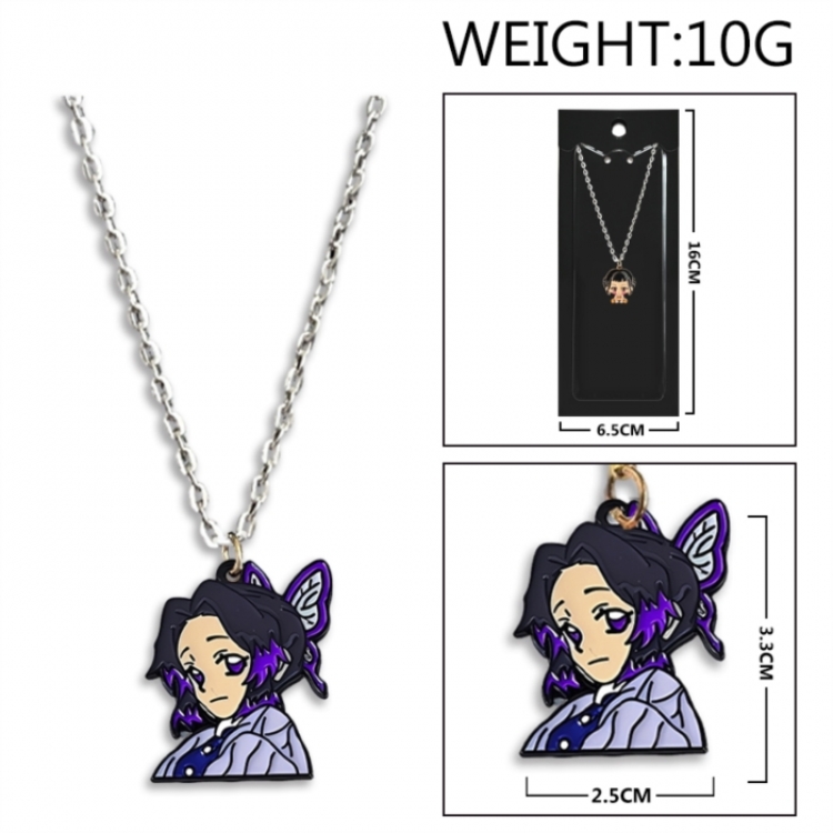 Demon Slayer Kimets Anime peripheral colorful drip oil alloy necklace price for 5 pcs