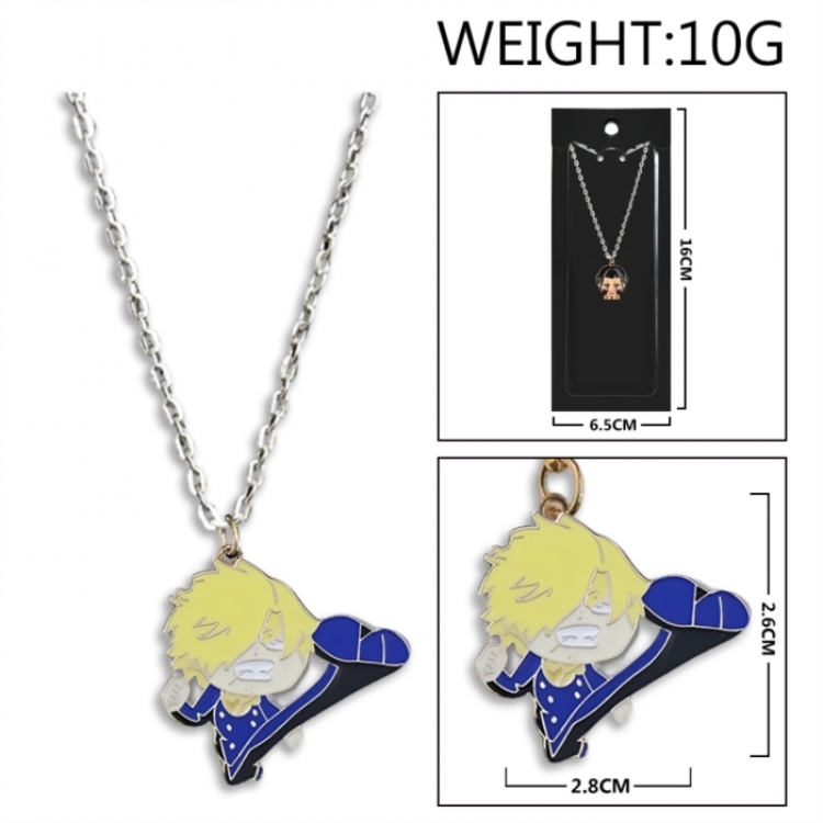 One Piece Anime peripheral colorful drip oil alloy necklace price for 5 pcs