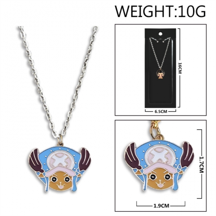 One Piece Anime peripheral colorful drip oil alloy necklace price for 5 pcs