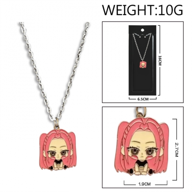 K-Pop:Demon Hunters Anime peripheral colorful drip oil alloy necklace price for 5 pcs