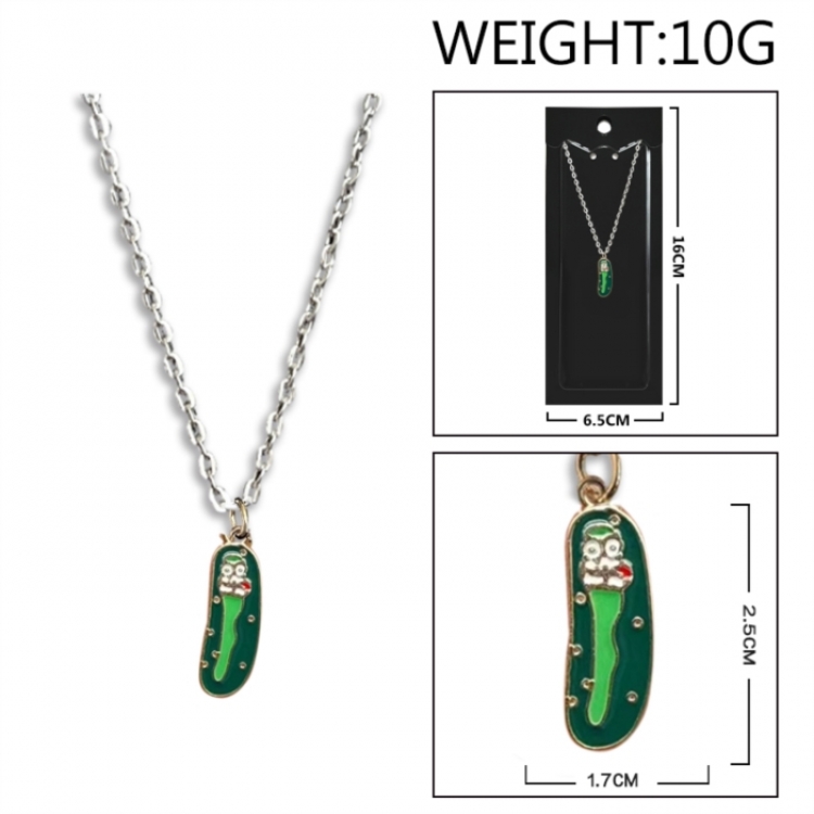 Rick and Morty Anime peripheral colorful drip oil alloy necklace price for 5 pcs