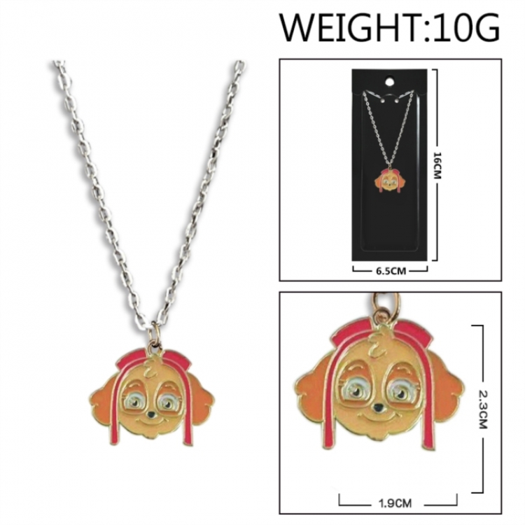 PAW Patrol Anime peripheral colorful drip oil alloy necklace price for 5 pcs
