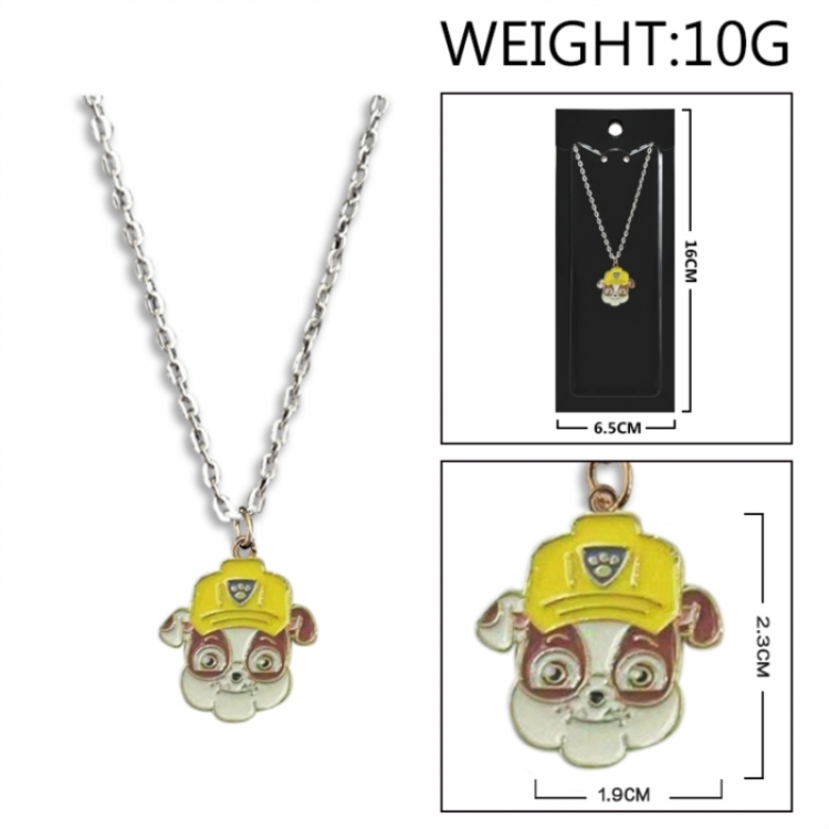 PAW Patrol Anime peripheral colorful drip oil alloy necklace price for 5 pcs