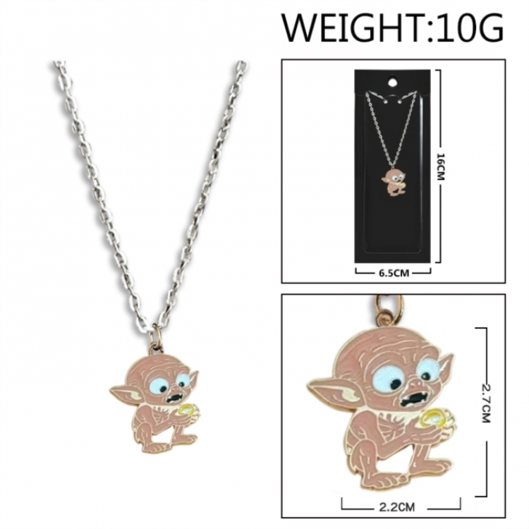 The Lord of the Rings Anime peripheral colorful drip oil alloy necklace price for 5 pcs