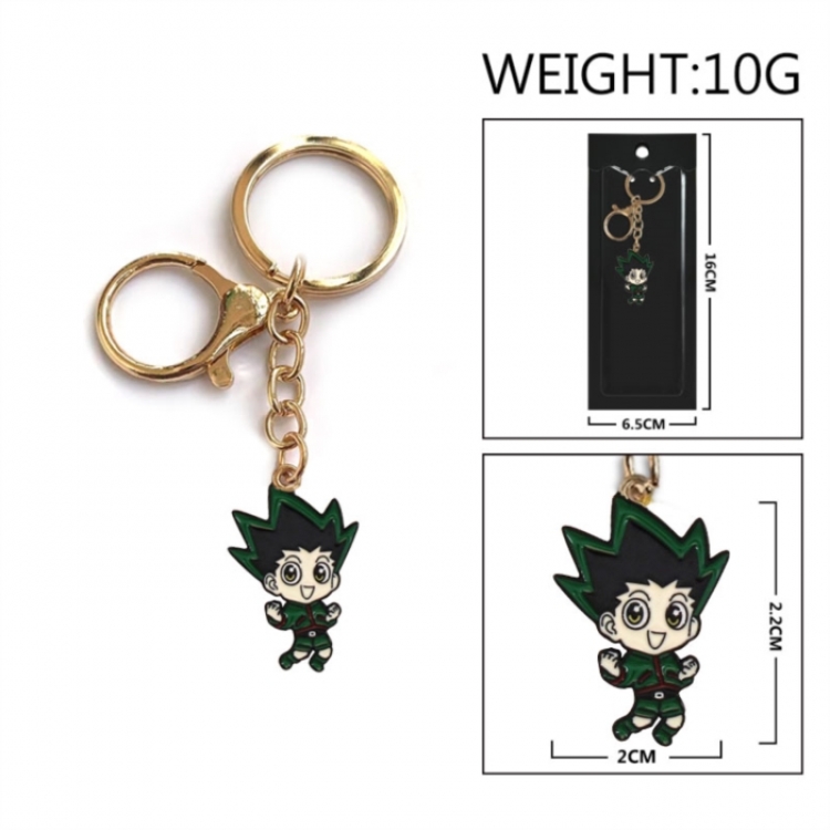 HunterXHunter Anime peripheral colorful drip oil alloy keychain pendant price for 5 pcs