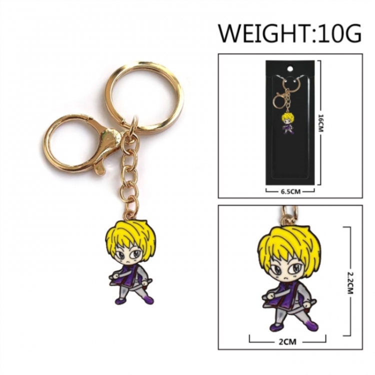 HunterXHunter Anime peripheral colorful drip oil alloy keychain pendant price for 5 pcs