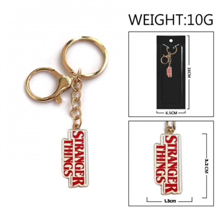 Stranger Things Anime peripheral colorful drip oil alloy keychain pendant price for 5 pcs