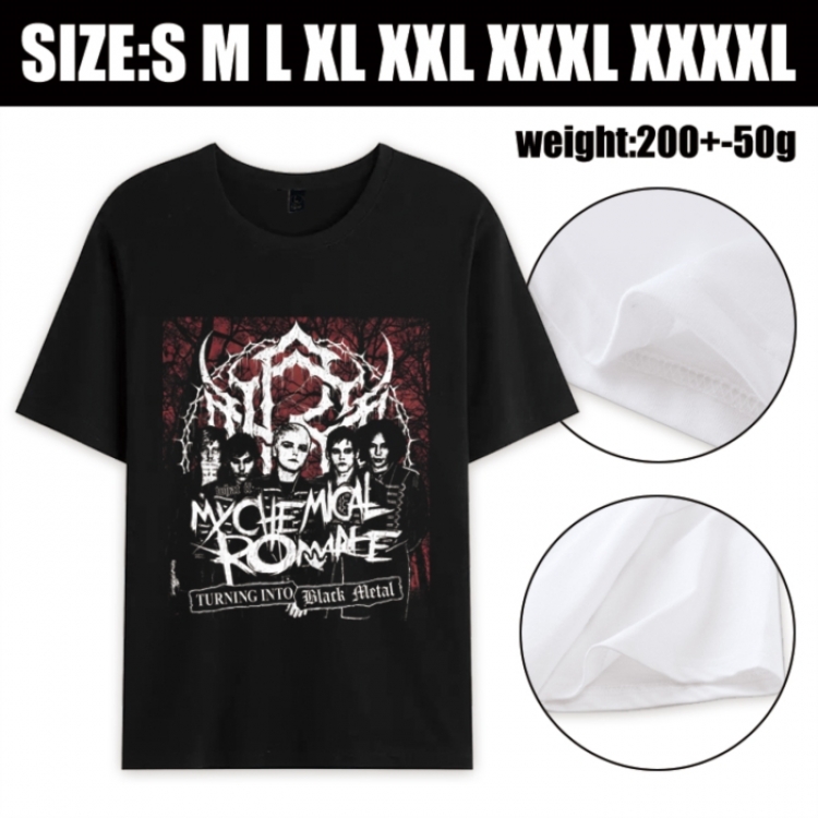 My chemical romance Anime printed pure cotton short sleeved T-shirt from S to 4XL