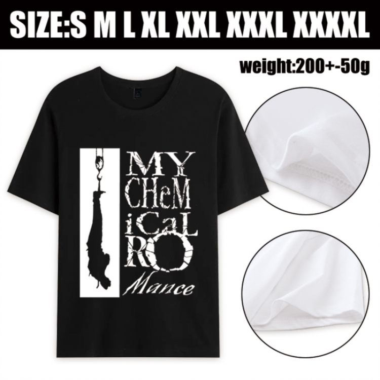 My chemical romance Anime printed pure cotton short sleeved T-shirt from S to 4XL