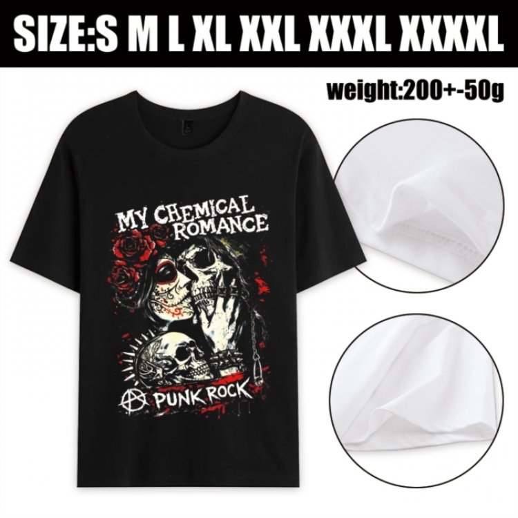 My chemical romance Anime printed pure cotton short sleeved T-shirt from S to 4XL