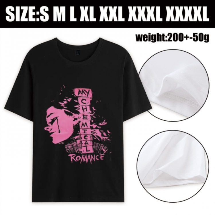 My chemical romance Anime printed pure cotton short sleeved T-shirt from S to 4XL