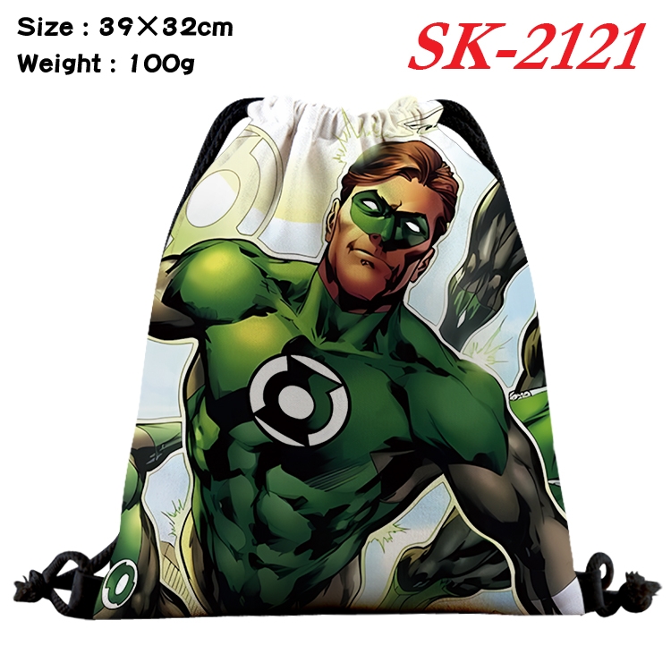 Marvel cartoon Waterproof Nylon Full Color Drawstring Pocket 39x32cm 