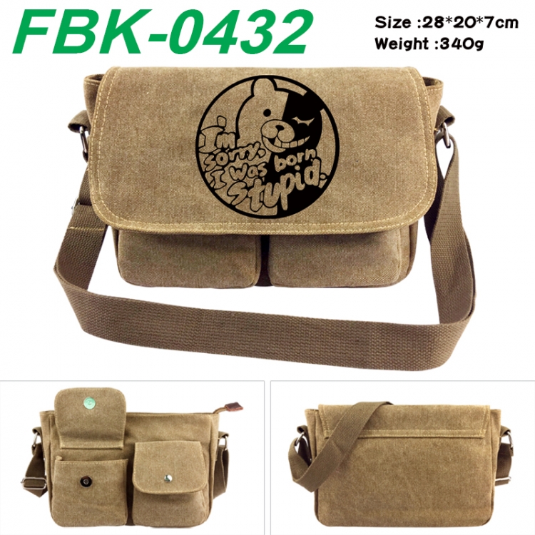 Dangan-Ronpa Anime peripheral canvas shoulder bag shoulder bag 28x20x7cm