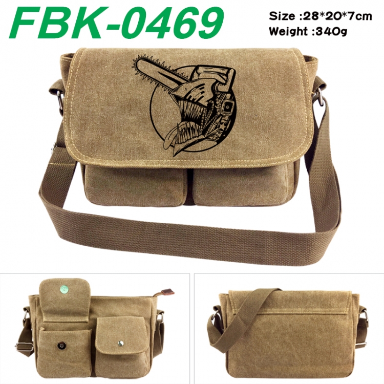 Chainsaw Man Anime peripheral canvas shoulder bag shoulder bag 28x20x7cm