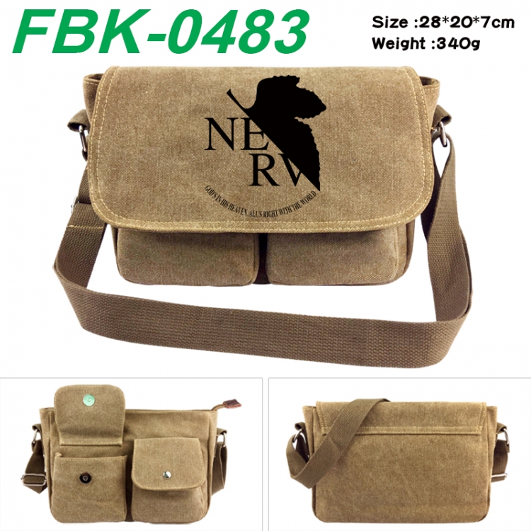 EVA  Anime peripheral canvas shoulder bag shoulder bag 28x20x7cm