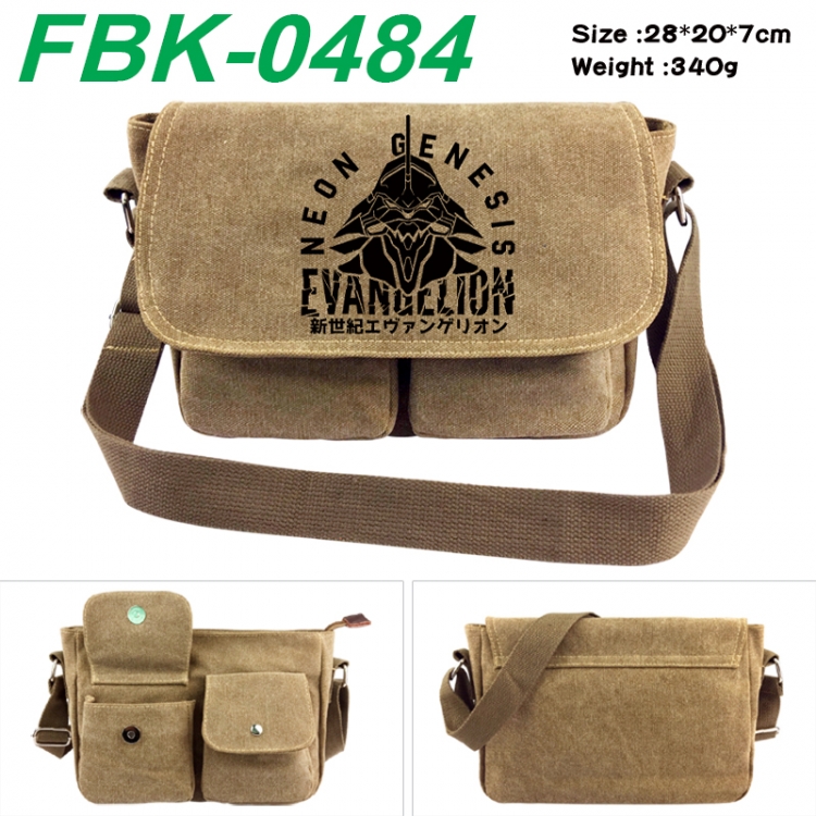EVA  Anime peripheral canvas shoulder bag shoulder bag 28x20x7cm