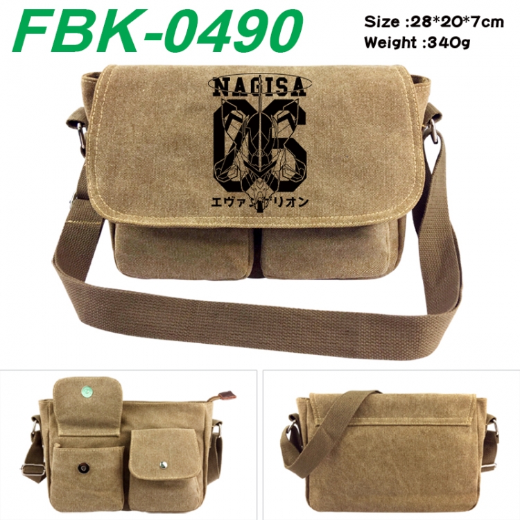 EVA  Anime peripheral canvas shoulder bag shoulder bag 28x20x7cm