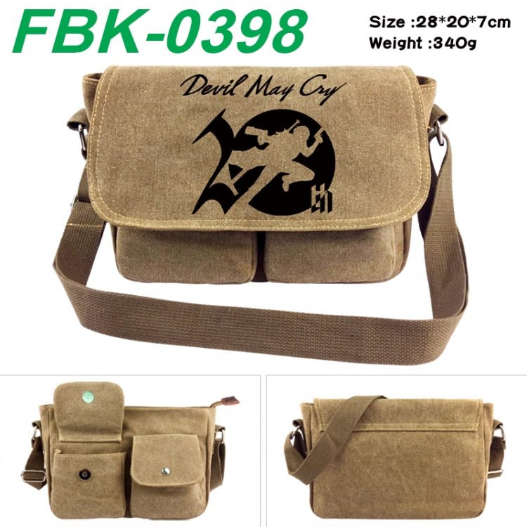 Devil May Cry  Anime peripheral canvas shoulder bag shoulder bag 28x20x7cm