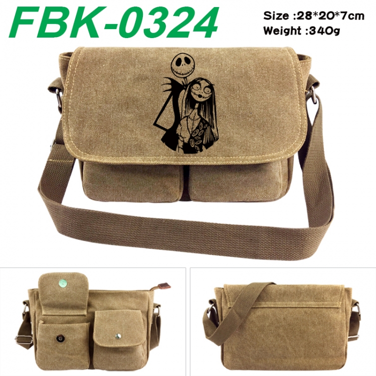 The Nightmare Before Christmas Anime peripheral canvas shoulder bag shoulder bag 28x20x7cm