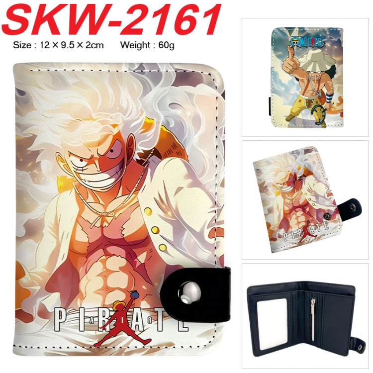 One Piece Anime vertical button folding wallet 12X9.5X2CM 60g
