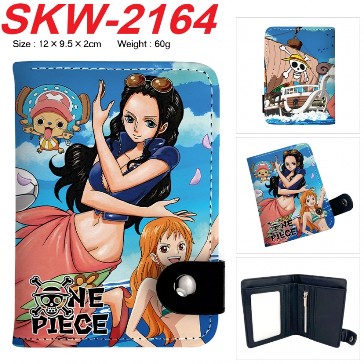 One Piece Anime vertical button folding wallet 12X9.5X2CM 60g
