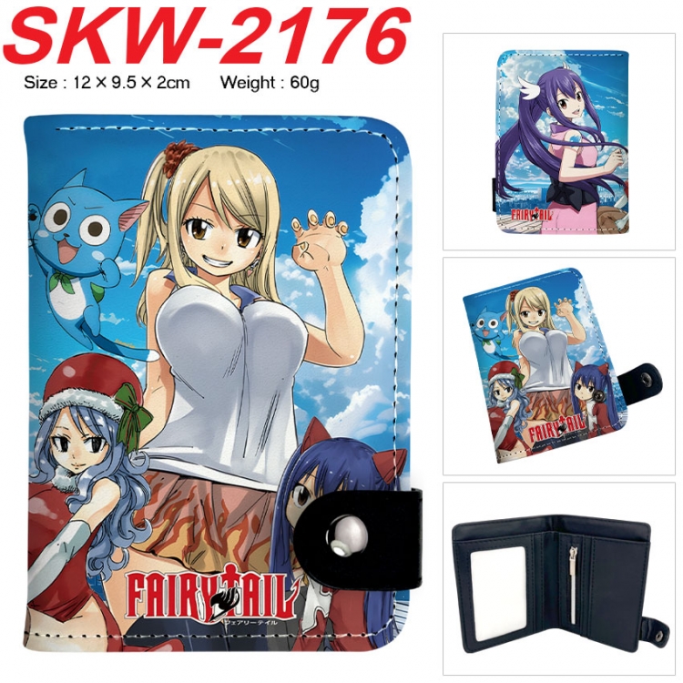 Fairy tail Anime vertical button folding wallet 12X9.5X2CM 60g