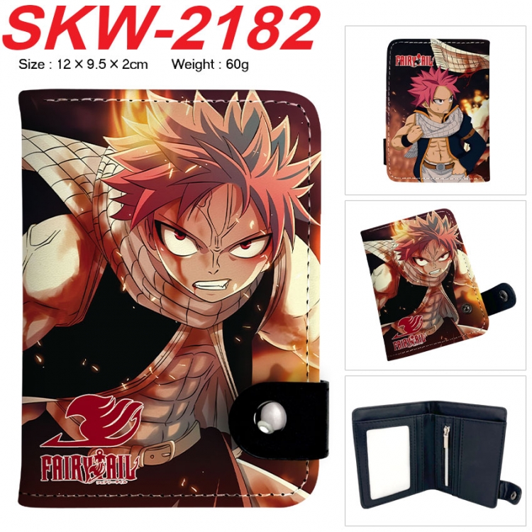 Fairy tail Anime vertical button folding wallet 12X9.5X2CM 60g